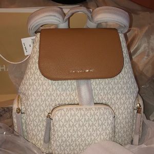 Michael Kors Vanilla/ACRN Large Cargo Backpack